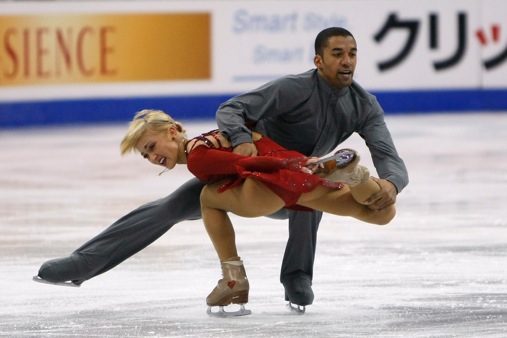 LEADING THE WAY: Aliona Savchenko and Robin Szolkowy are first after the pairs short program at the World Championships